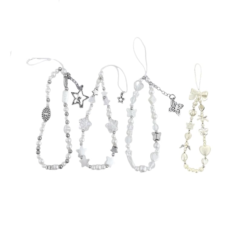 ZORBES® 4Pcs Cell Phone Charms for Girls of Pearl Butterfly Bow Star, Cute Charmes Fashion Mobile Charms for Women Phone Accessories for Girls, Phone Chain Aesthetic Charms Phone & Bag Decoration ZORBES® 4Pcs Cell Phone Charms for Girls of Pearl Butterfly Bow Star, Cute Charmes Fashion Mobile Charms for Women Phone Accessories for Girls, Phone Chain Aesthetic Charms Phone & Bag Decoration